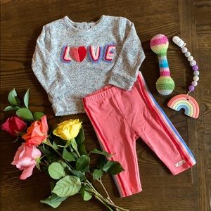 Adorable baby girl rainbow winter set🌈